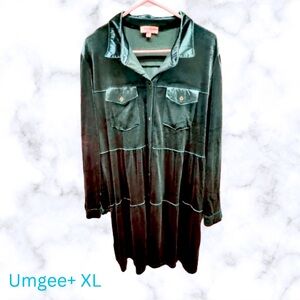 Umgee Dark Green Velvet dress Sz XL